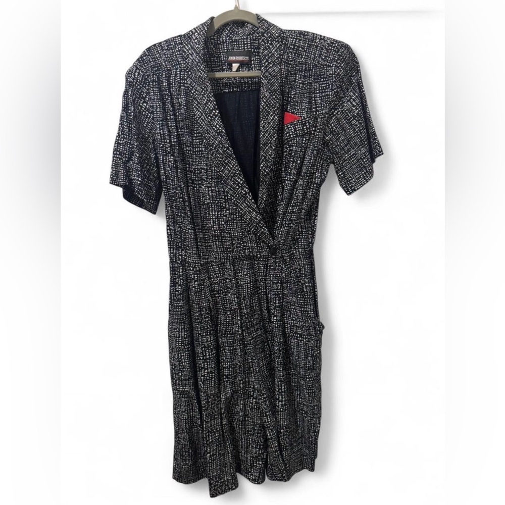 Vintage Black and White Romper